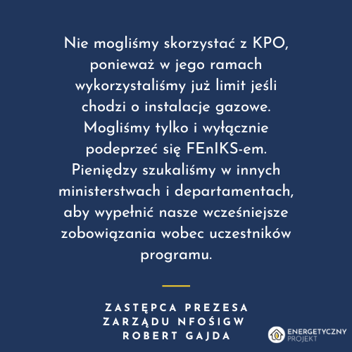 robert gajda NFOŚiGW Narodowy Fundusz Ochrony Środowiska i Gospodarki Wodnej dofinansowanie do pieca gazowego